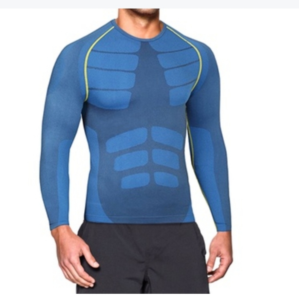 Men’s long-sleeve compression Blue shirt
